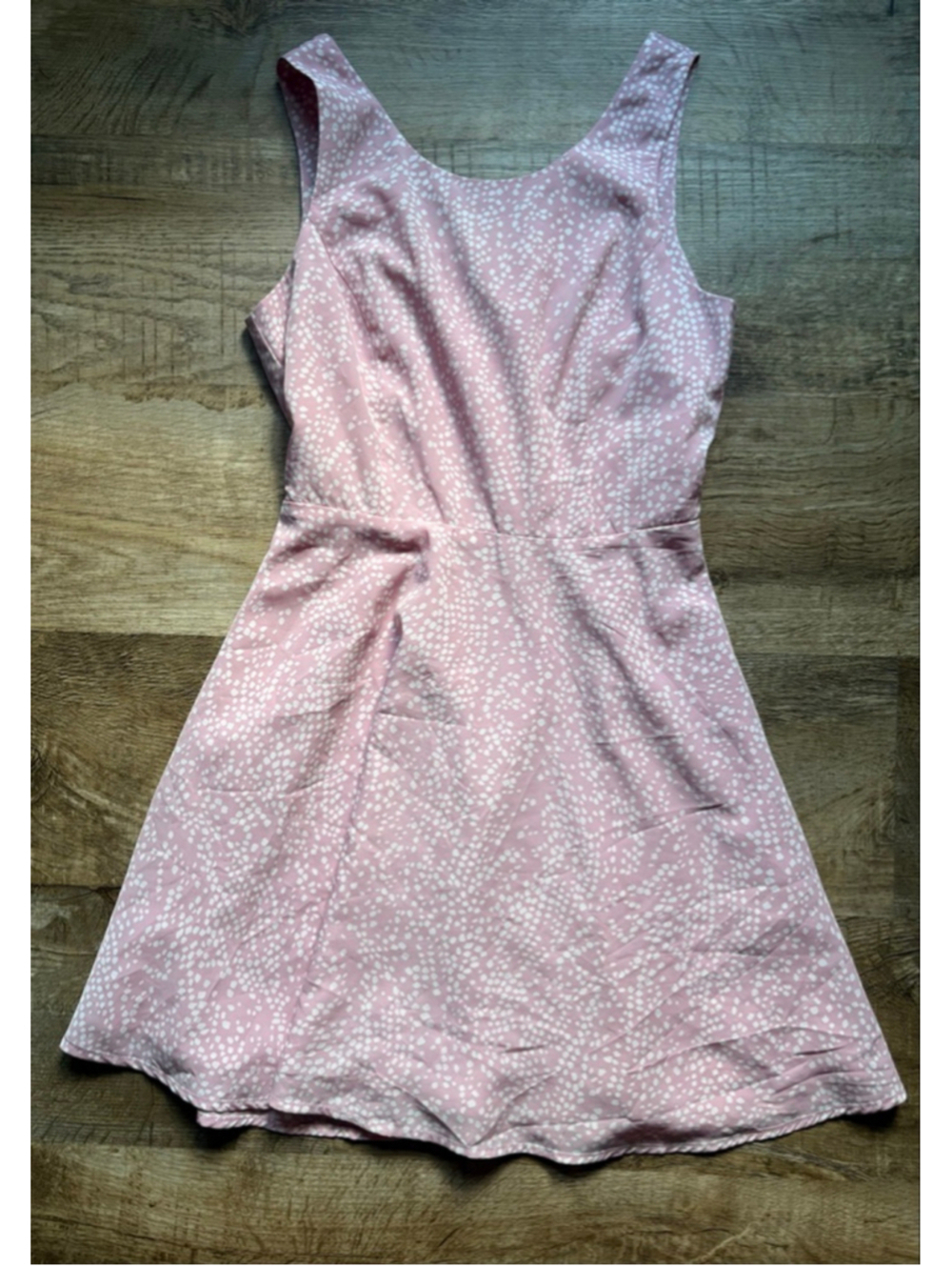 Forever 21 Sleeveless Pink Spotted Mini Dress Small